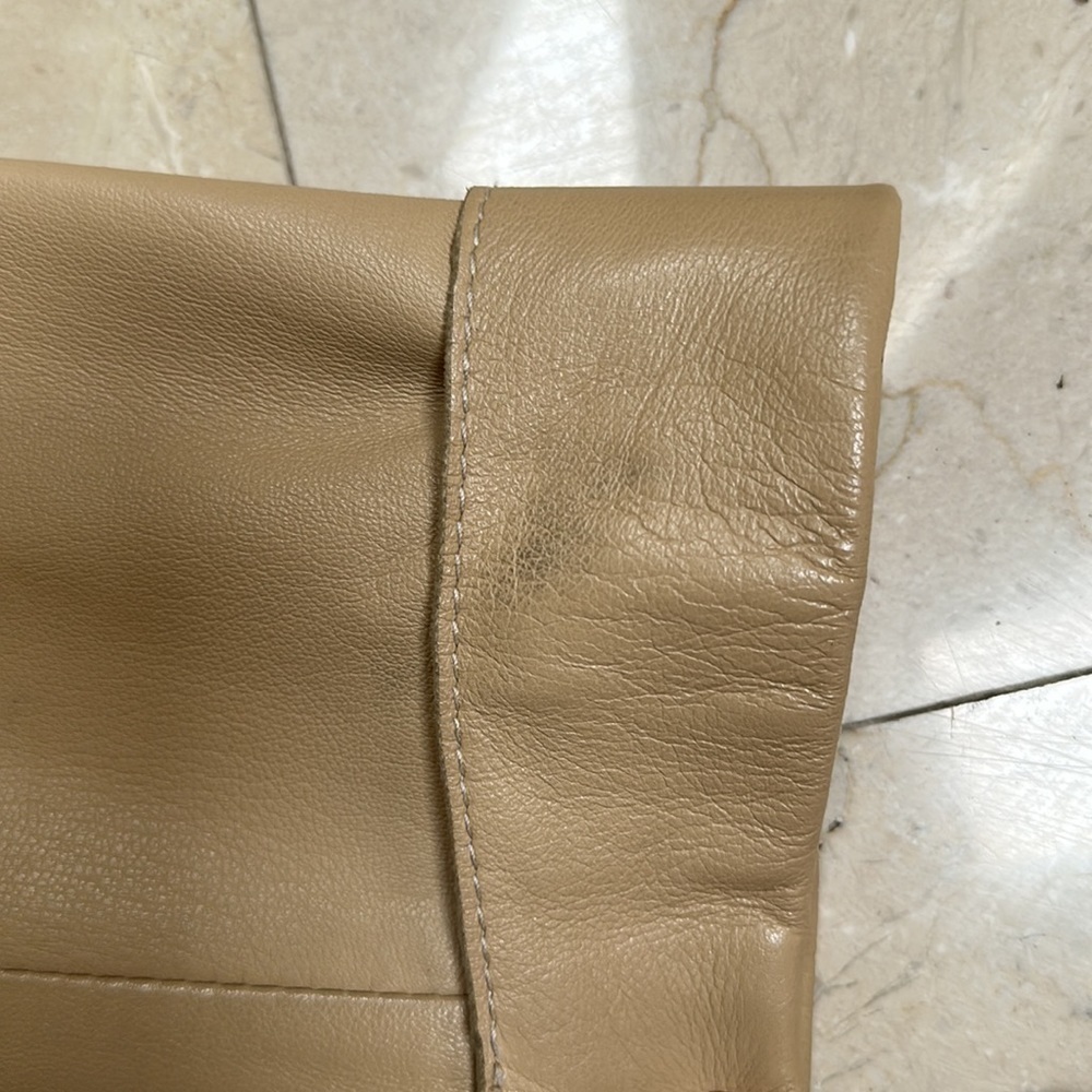 Peruzzi leather jacket. Women’s size 50. Tan​​​​​​​​​​​​​​​​​ - Picture 9 of 11